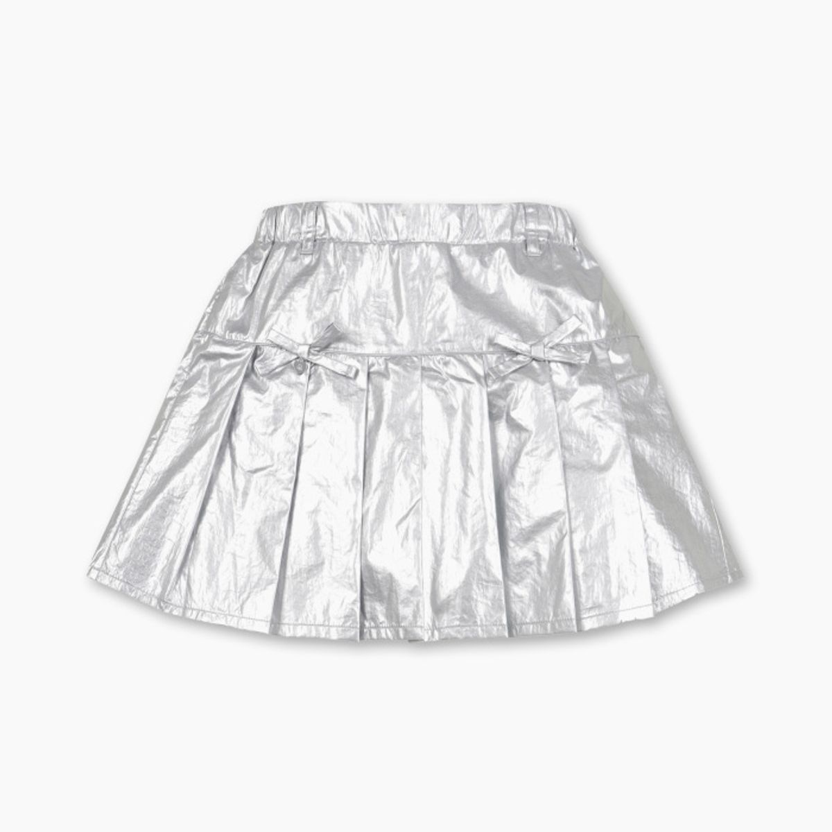 베네통키즈(BENETTONKIDS) 실버 요크 플리츠 스커트_QASK08611SI