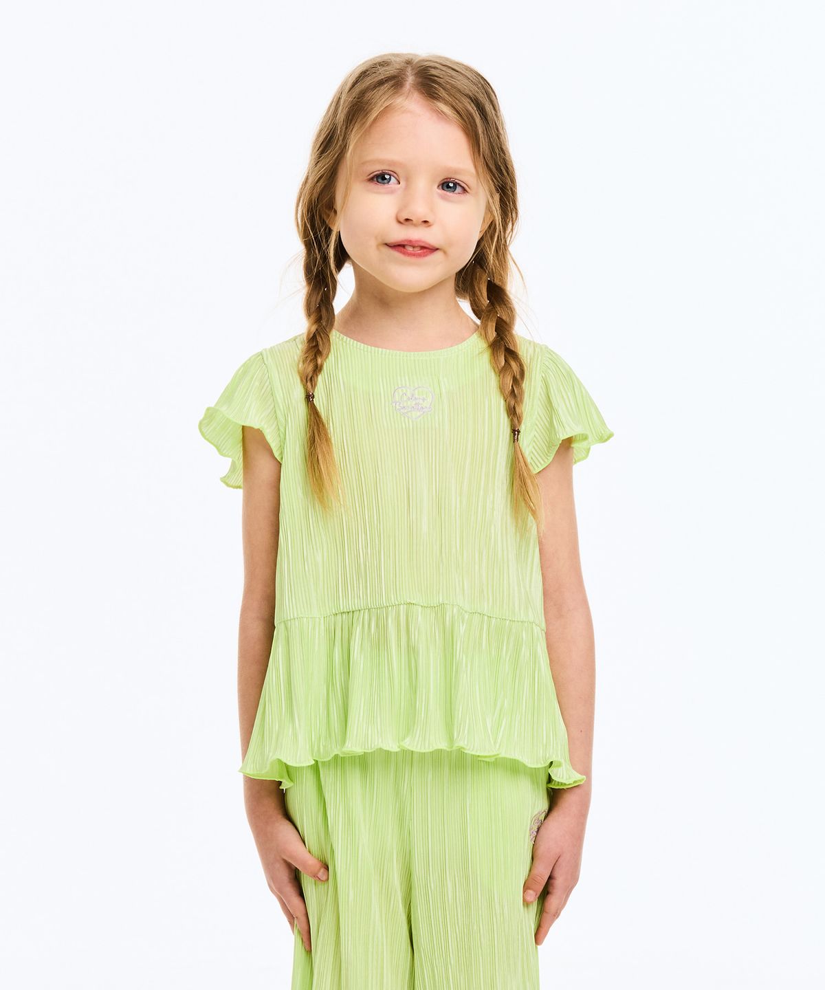베네통키즈(BENETTONKIDS) 보드레 플레어 블라우스_QAWS04631LA
