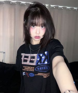 아메리칸 카드 오버핏 반팔티(2color)