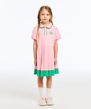 컬러팝 피케 플리츠 원피스_QAOP18631PK