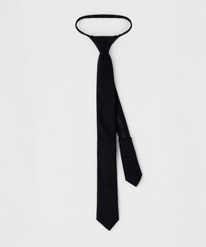 울 터치 솔리드 슬림핏 오토매틱 타이_블랙