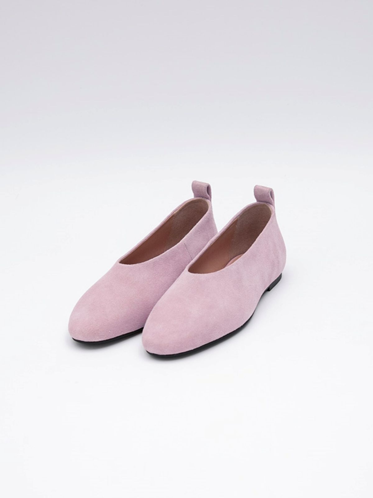 아틀리에 나인(ATELIER NAIN) COW SUEDE ROUND FLAT (SH-3466)