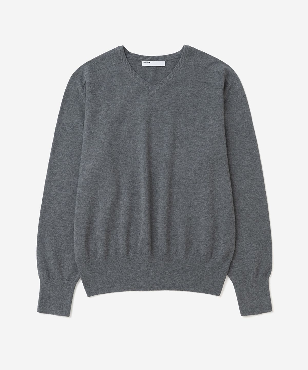 애드슬로우(ADDSLOW) V-Neck Knit (Gray)