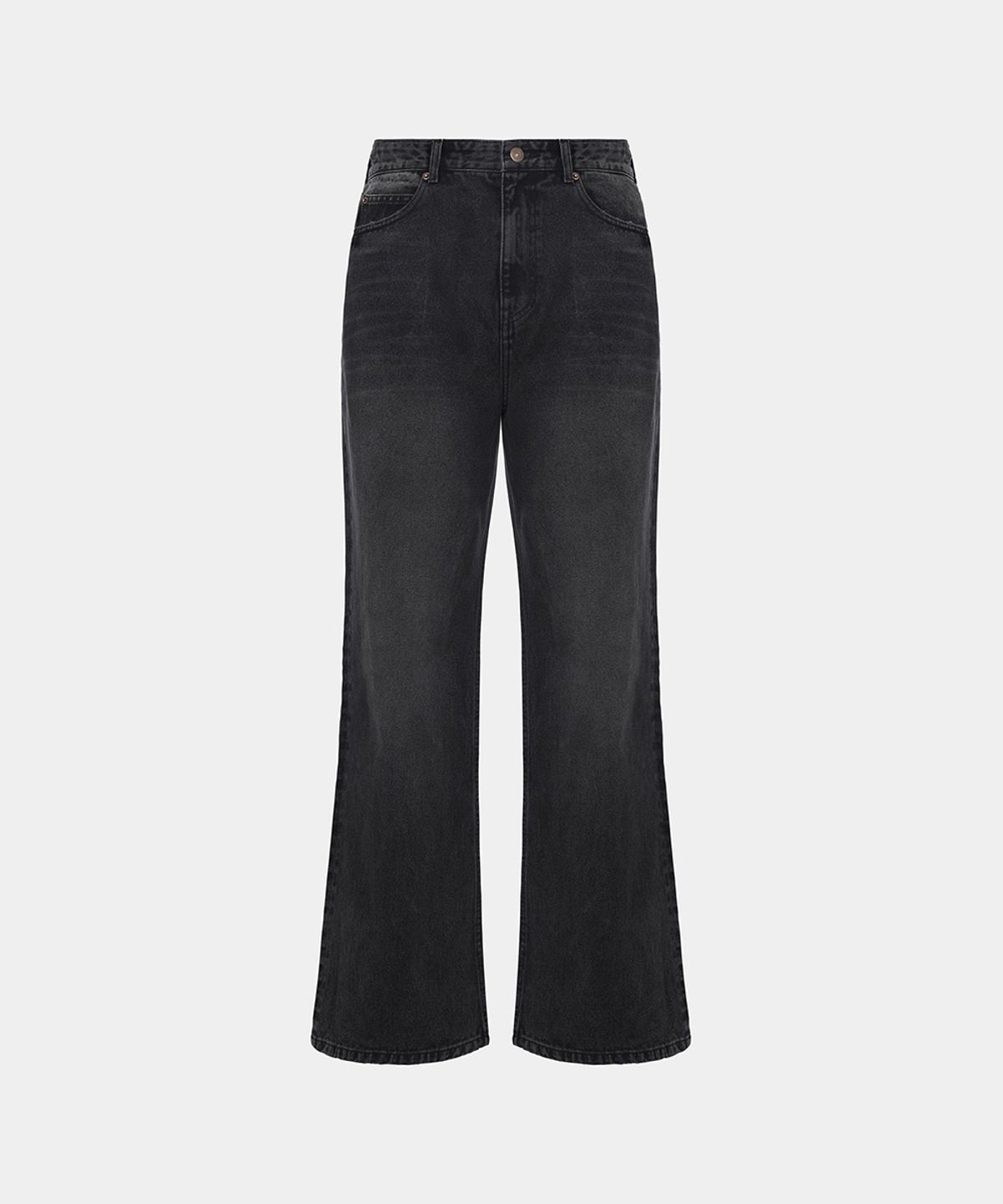 노이스(NOICE) M WASHED STRAIGHT WIDE JEAN - BLACK
