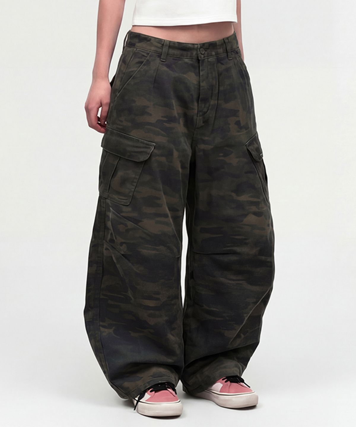 아티스트웨어(ARTISTWEAR) [ATW] 딥포레스트 카모 와이드팬츠