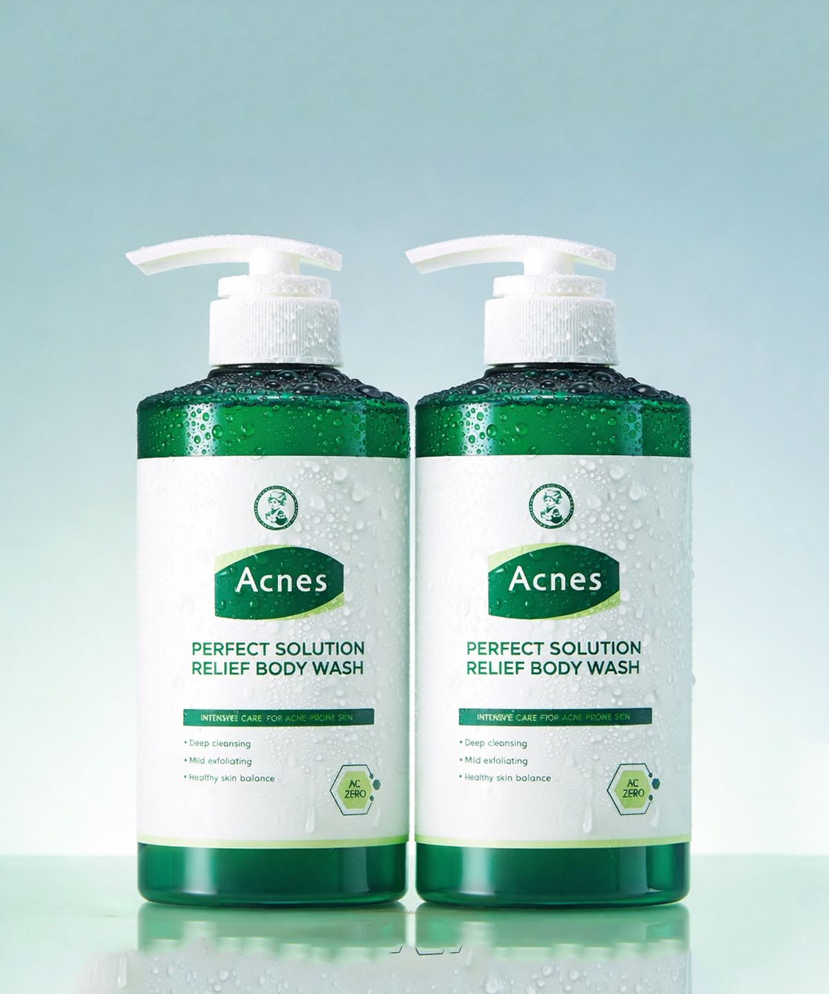 아크네스(ACNES) 2개 x 퍼펙트 솔루션 릴리프 바디워시 500ml (시트러스우디향)