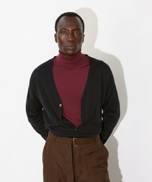 PETWORTH Merino Wool V-Neck Cardigan Knit Classic 7 Colors