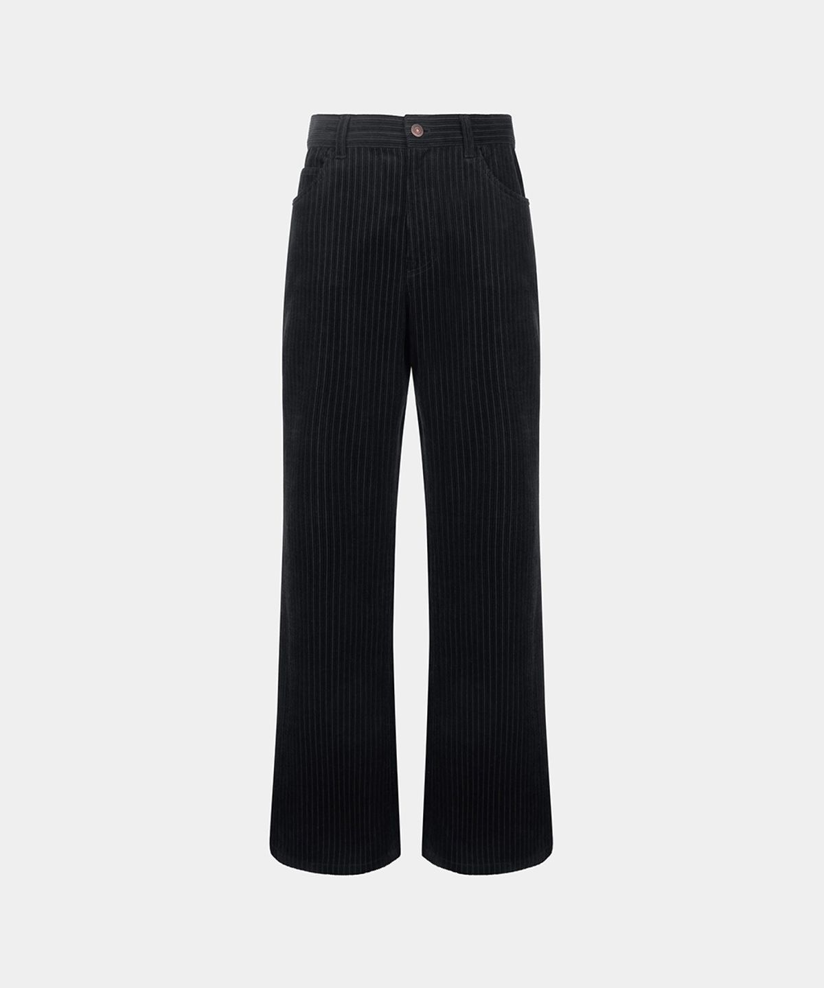 노이스(NOICE) M DISTORTED CORDUROY FLARED PANTS - BLACK