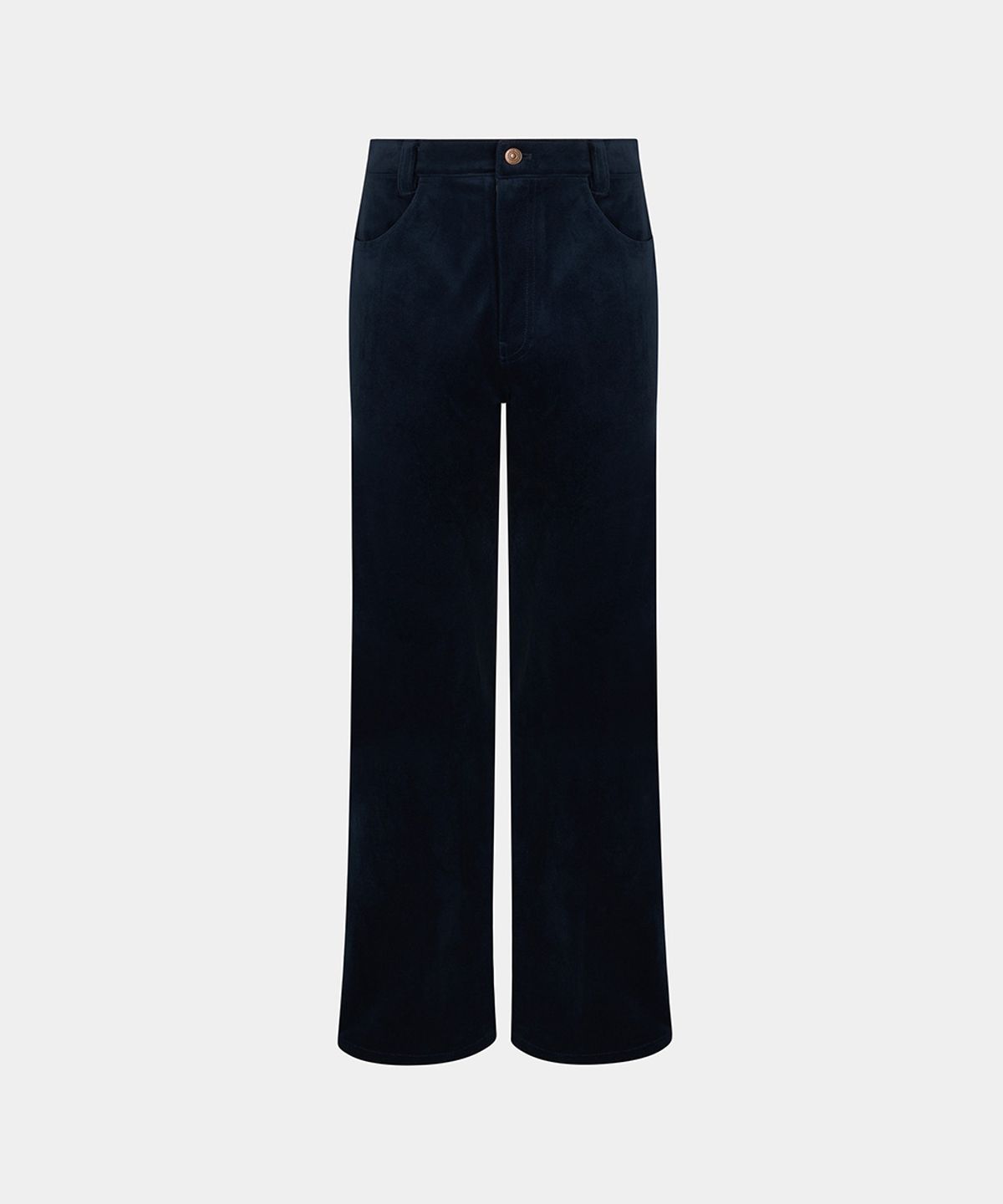 노이스(NOICE) M VELVET FLARED PANTS - DARK NAVY