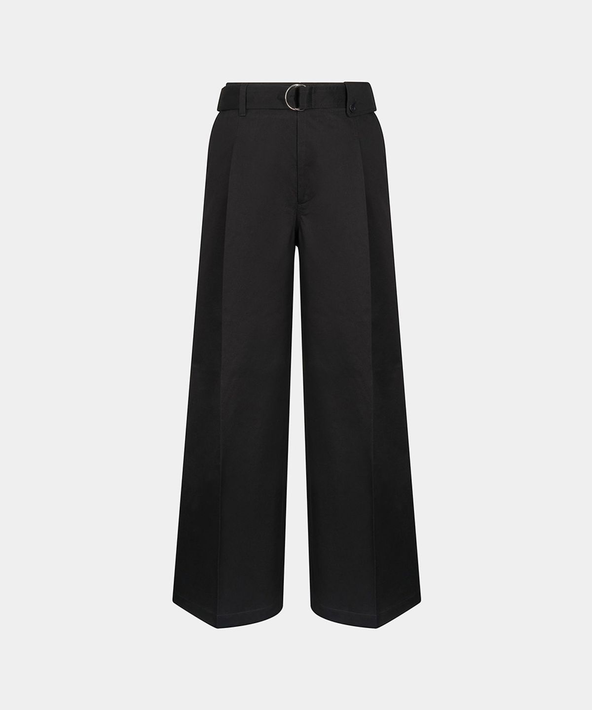 노이스(NOICE) M COTTON BELTED WIDE PANTS - BLACK