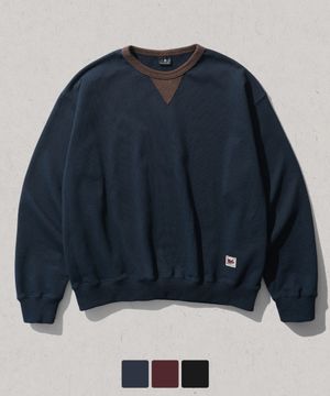 레트로 크루넥 맨투맨 네이비 MMMT7856