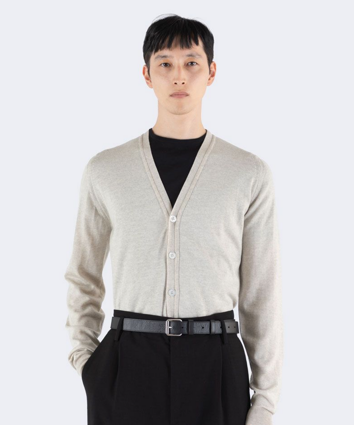 존 스메들리(JOHN SMEDLEY) BURLEY Merino Wool V-Neck Cardigan Knit Classic 6 Colors