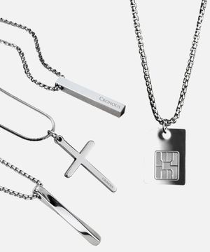 남성 패션 실버 유광 목걸이 6종