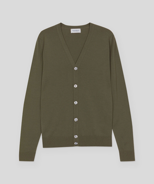 BURLEY Merino Wool V-Neck Cardigan Knit Seasonal 3 Colors