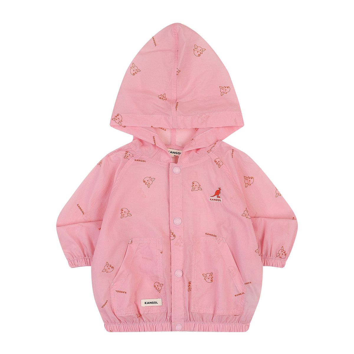 캉골키즈(KANGOL KIDS) [베이비] 올오버 루 패턴 윈드브레이커 SB 0D05 핑크