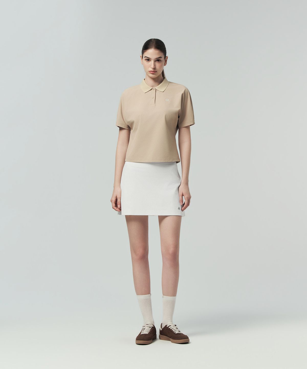 세르지오 타키니(SERGIO TACCHINI) W 타키니 플라잉 백플리츠 스커트 (White)