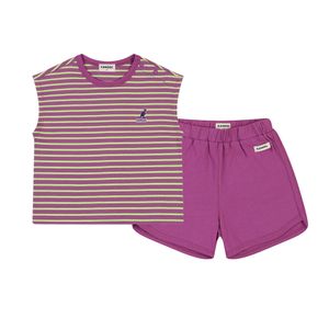 [베이비] 스트라이프 탱크 & 쇼츠 세트웨어 SB 0A07 퍼플