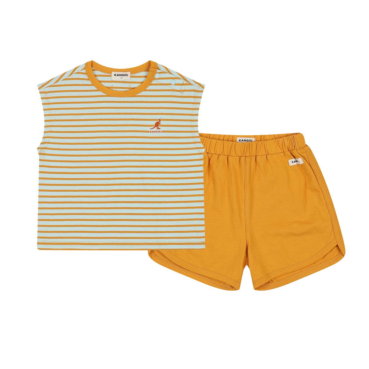 캉골키즈(KANGOL KIDS) [베이비] 스트라이프 탱크 & 쇼츠 세트웨어 SB 0A07 민트