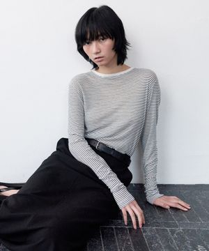 Standard Soft Stripe T-shirt - Off White Stripe