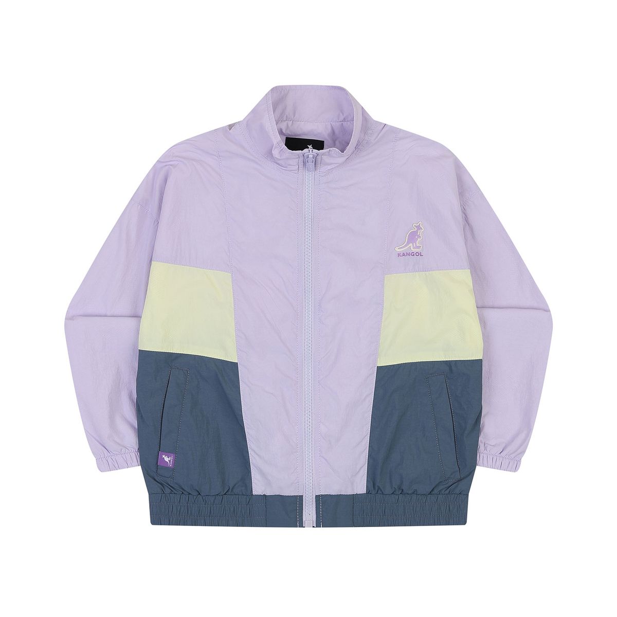 캉골키즈(KANGOL KIDS) 컬러블럭 메쉬 라이닝 윈드브레이커 SA 0209 라벤더
