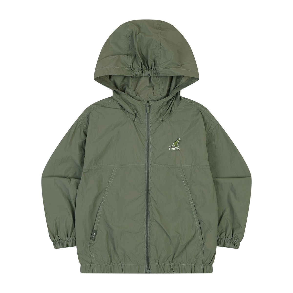 캉골키즈(KANGOL KIDS) 라이트 웨이트 후디드 윈드브레이커 SB 0001 카키