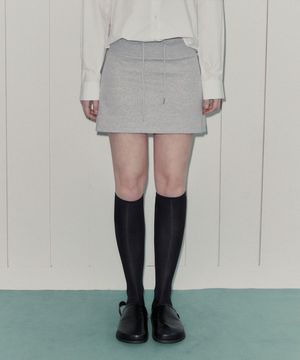 비칸 밴딩 스웻 미니 스커트