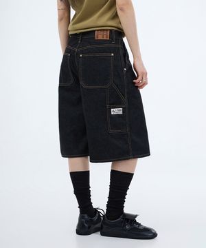 WESTERN CARPENTER BERMUDA DENIM SHORTS-2COLOR