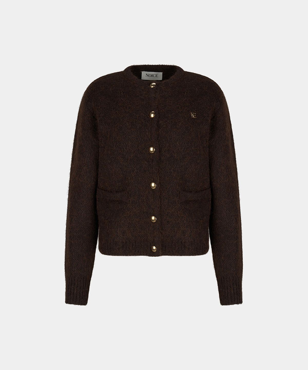 노이스(NOICE) M MOHAIR KNIT CARDIGAN - BROWN