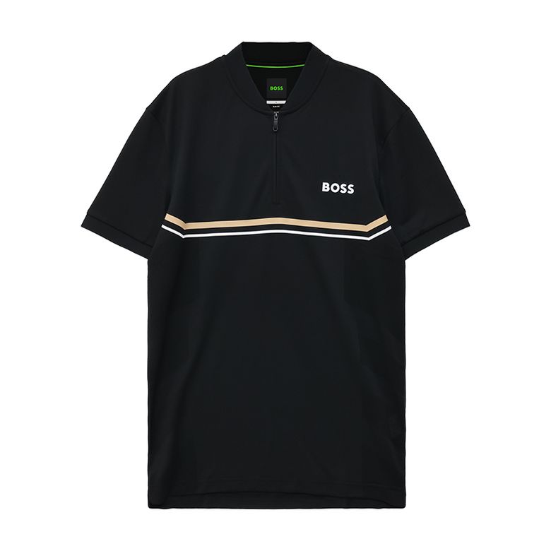 BOSS 지퍼 디테일 헨리넥 티셔츠(50554545001)
