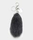 Real Fox Fur Keyring - Darkgray