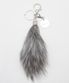 Real Fox Fur Keyring - Ash Brown