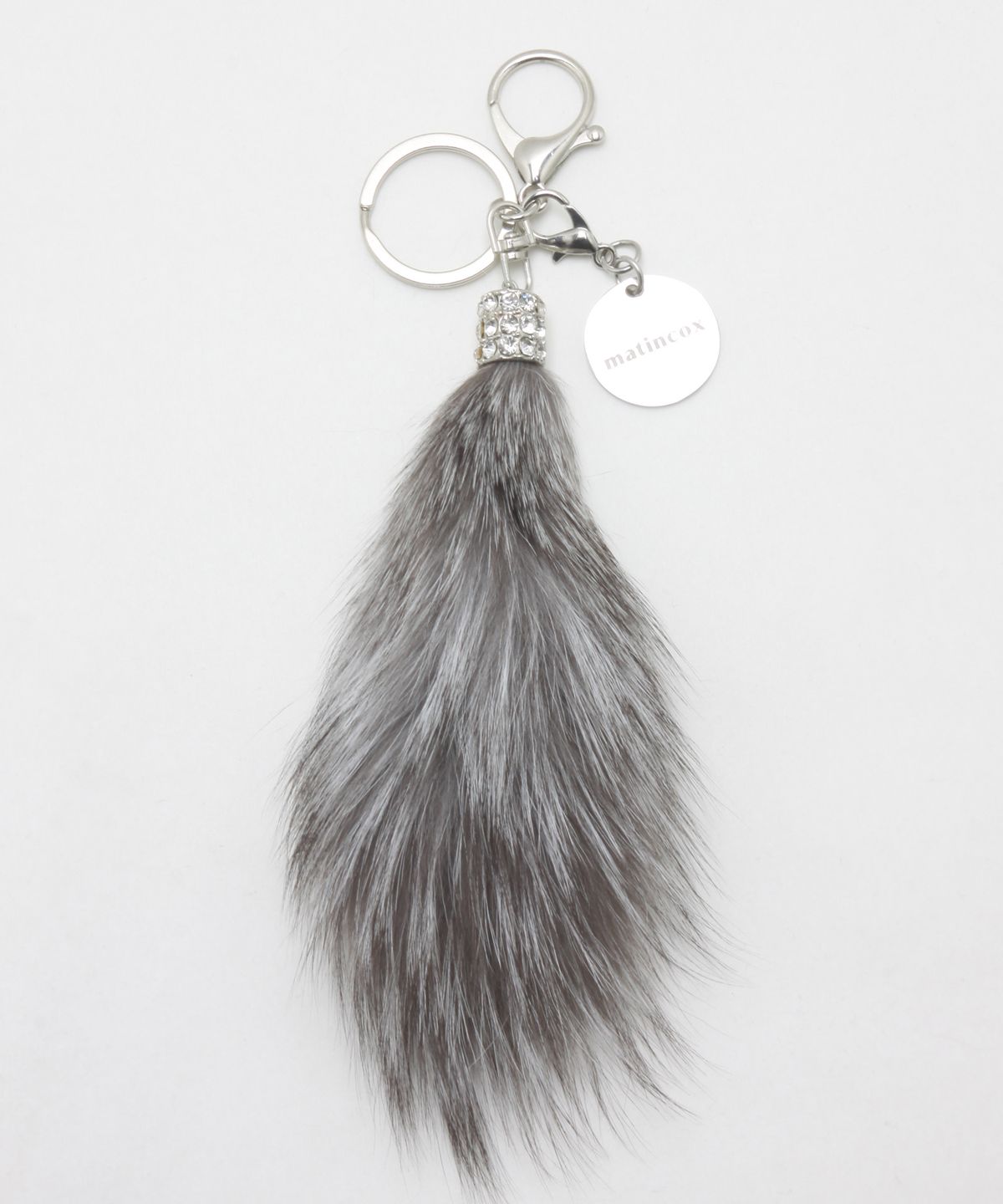 마틴콕스(MATINCOX) Real Fox Fur Keyring - Ash Brown