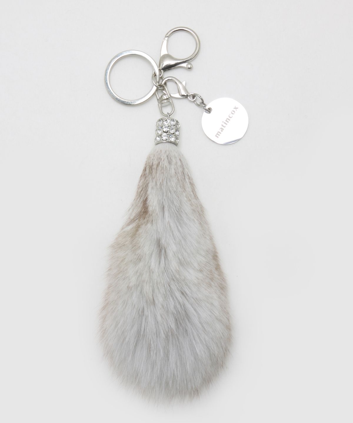 마틴콕스(MATINCOX) Real Fox Fur Keyring - Pearl
