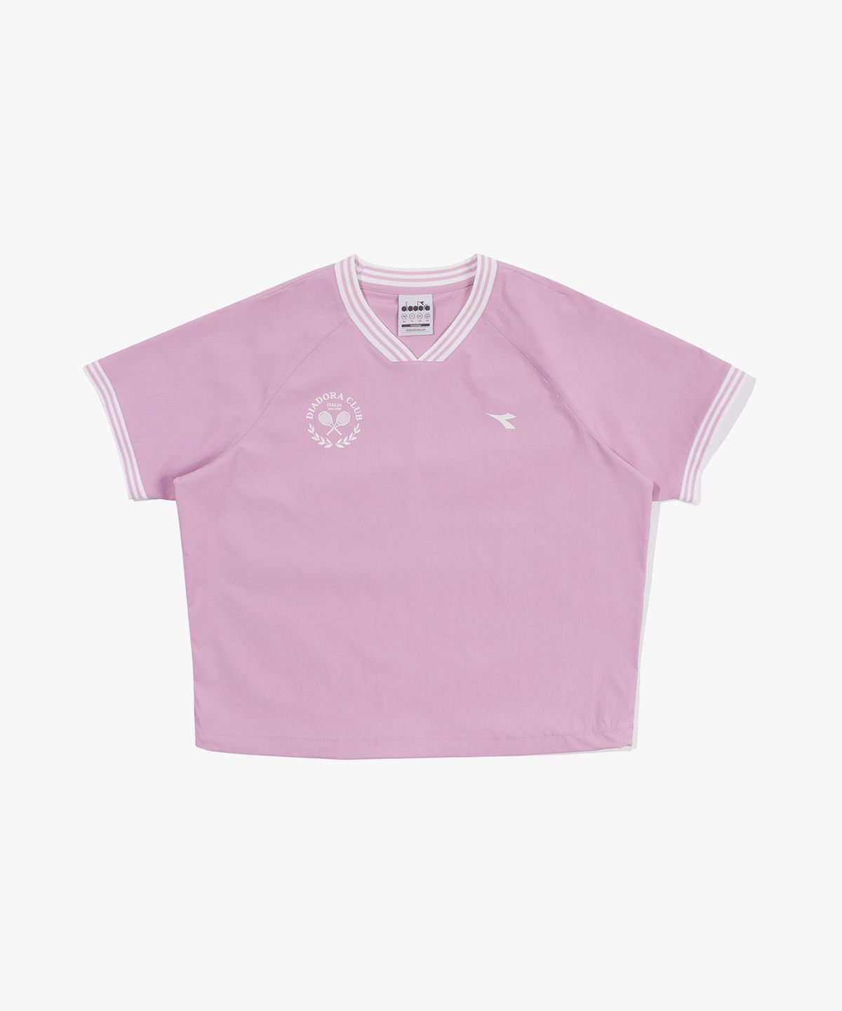 디아도라(diadora) 테니스타 크롭 반팔 피스테 우먼 VIOLET