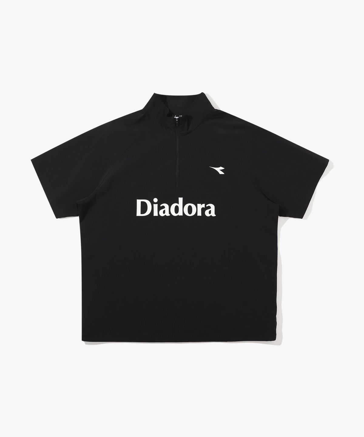 디아도라(diadora) 테니스타 반팔 아노락 BLACK