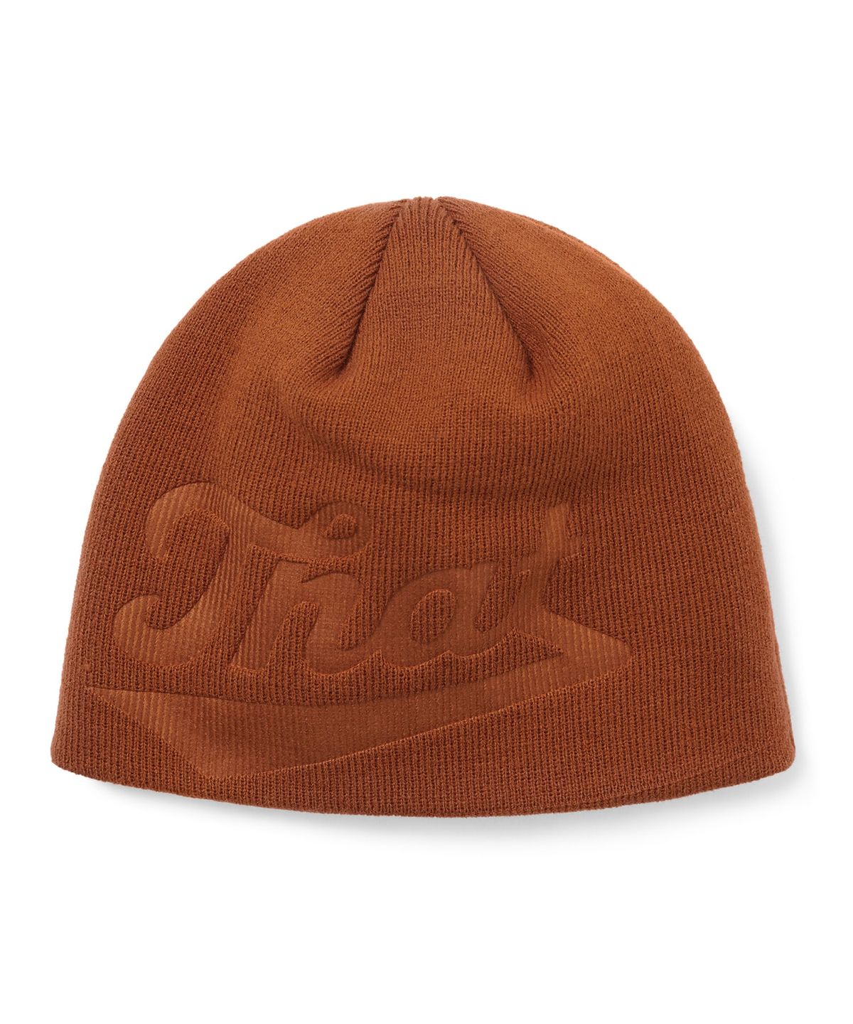 디스이즈네버댓(THISISNEVERTHAT) Debossed That No Cuff Beanie Bronze