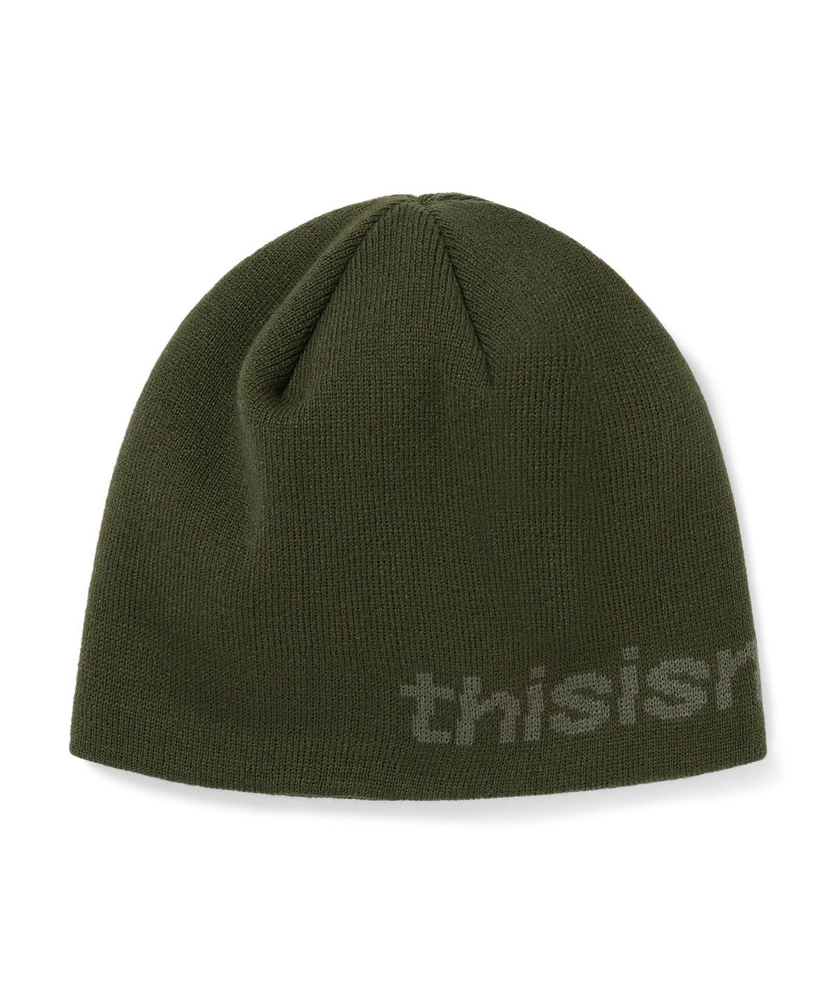 디스이즈네버댓(THISISNEVERTHAT) SP-Logo No Cuff Beanie Olive