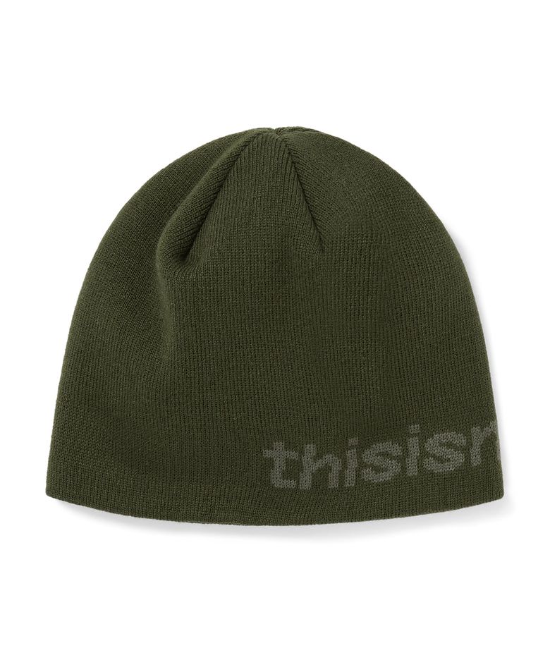 SP-Logo No Cuff Beanie Olive