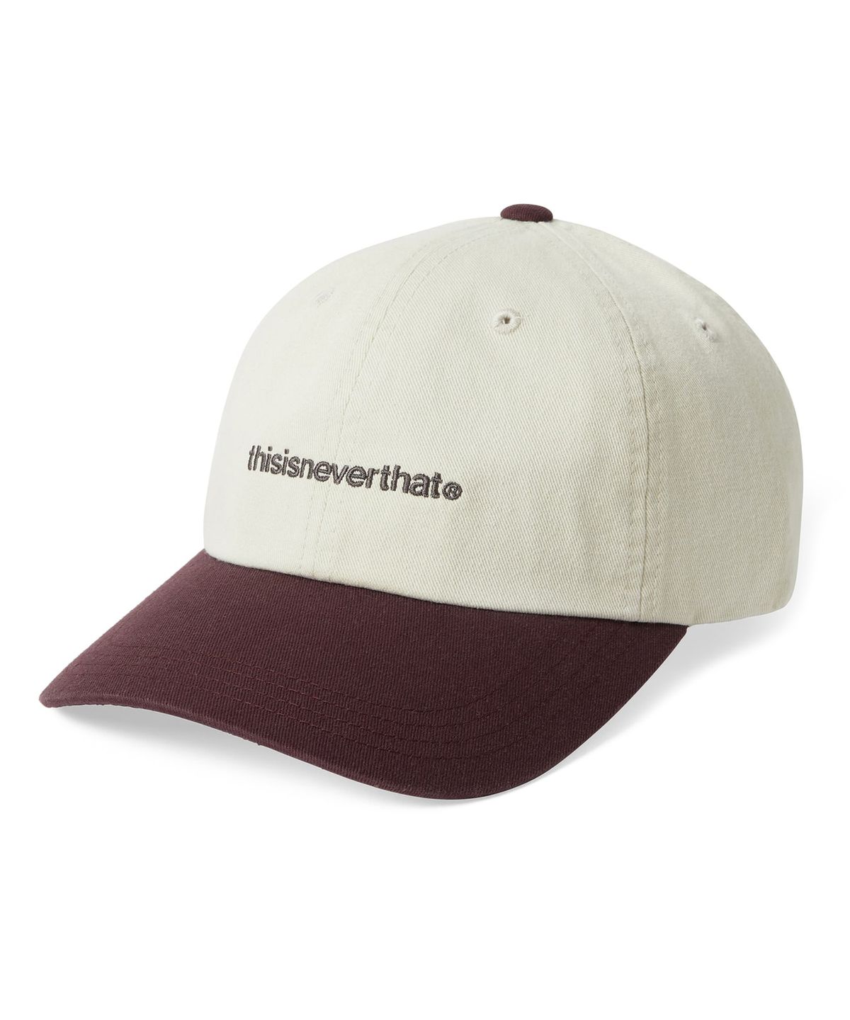 디스이즈네버댓(THISISNEVERTHAT) T-Logo Cap Ivory/Burgundy