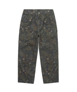 Denim Double Knee Pant Flower