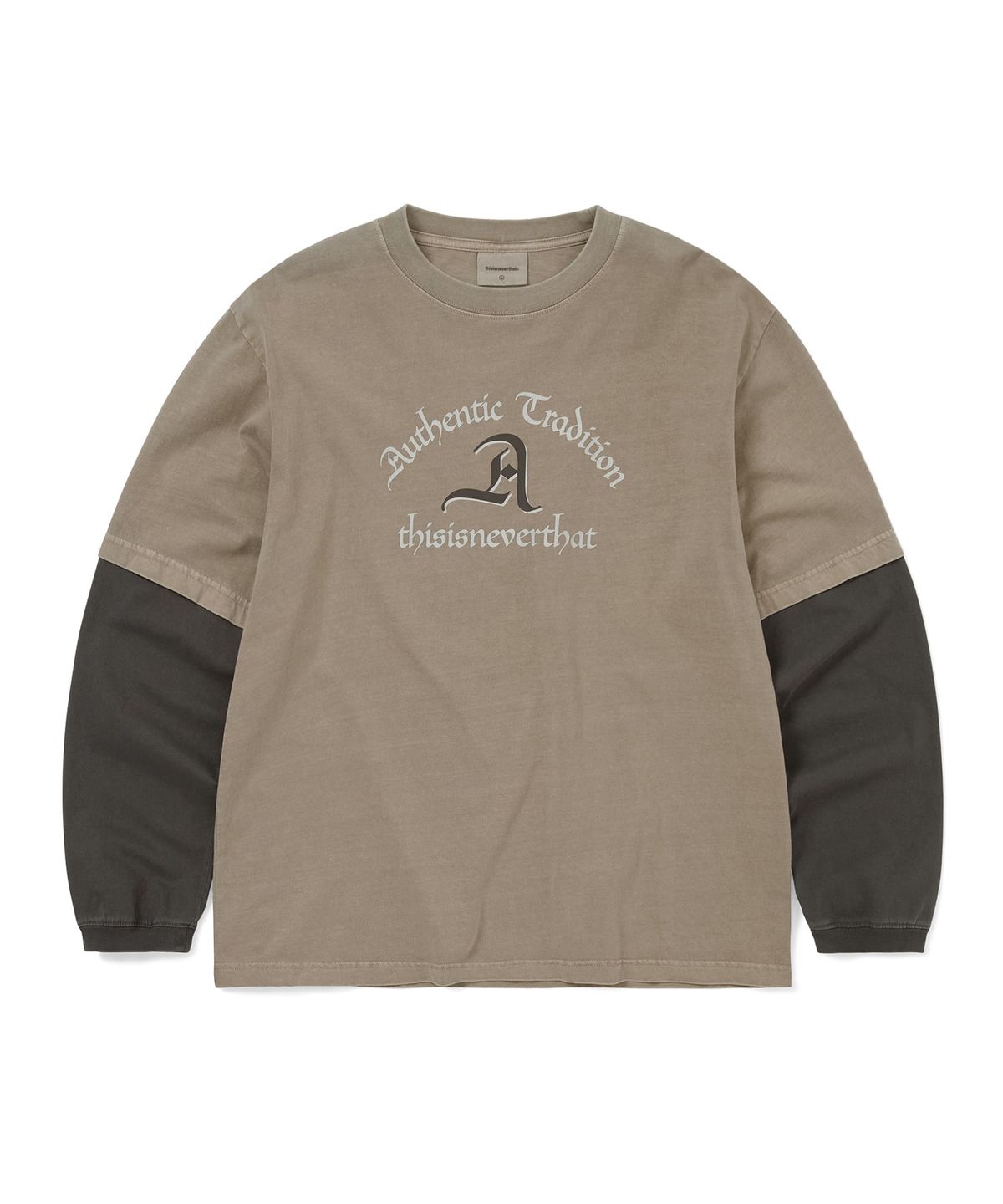 디스이즈네버댓(THISISNEVERTHAT) Layered L/S Tee Desert Grey
