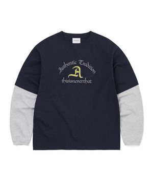 Layered L/S Tee Navy