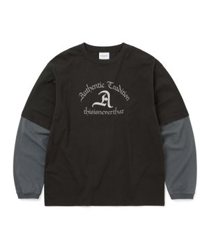 Layered L/S Tee Off Black