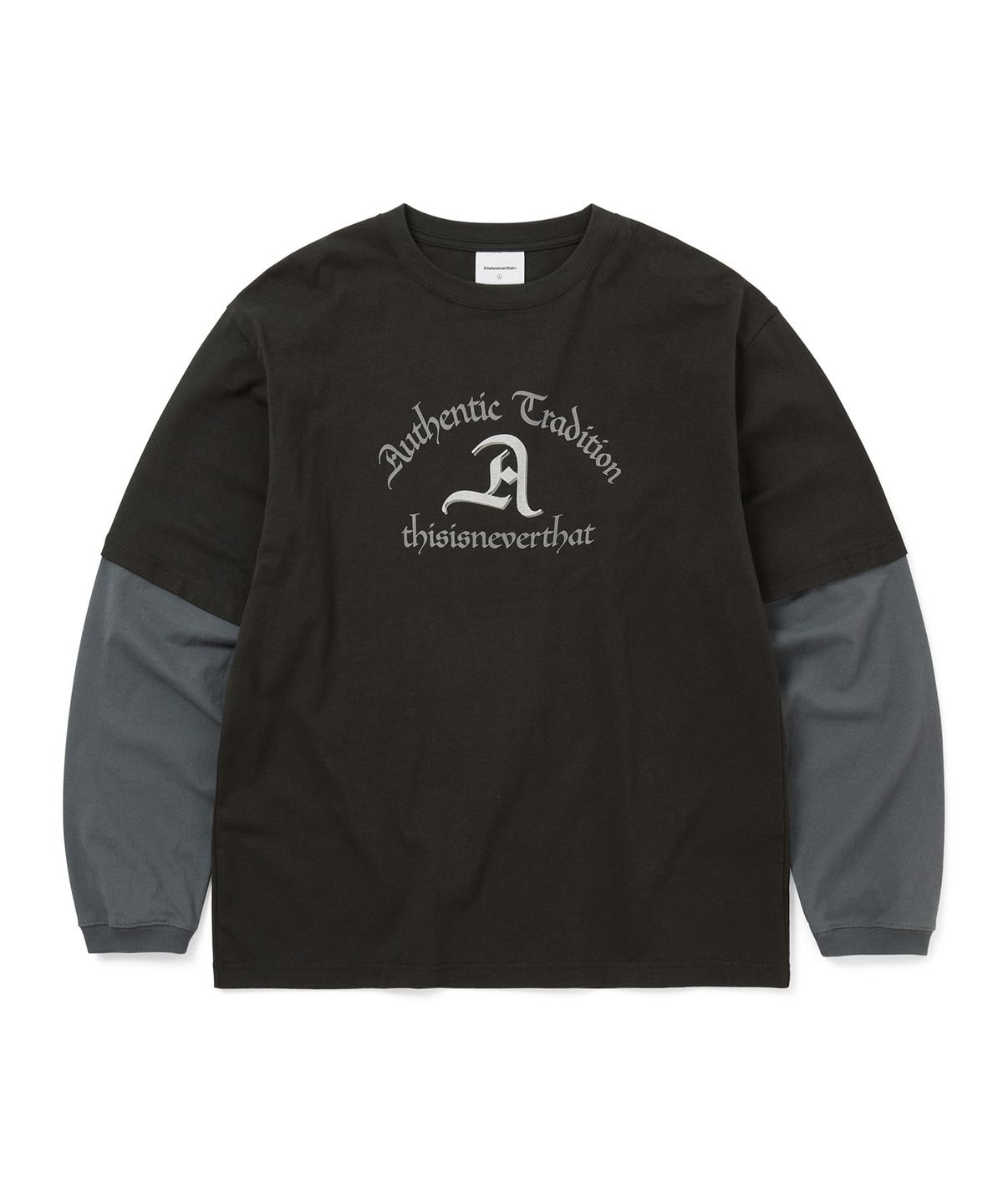 디스이즈네버댓(THISISNEVERTHAT) Layered L/S Tee Off Black