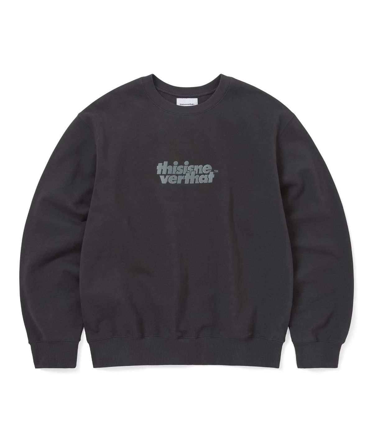디스이즈네버댓(THISISNEVERTHAT) OL-Logo Crewneck Charcoal