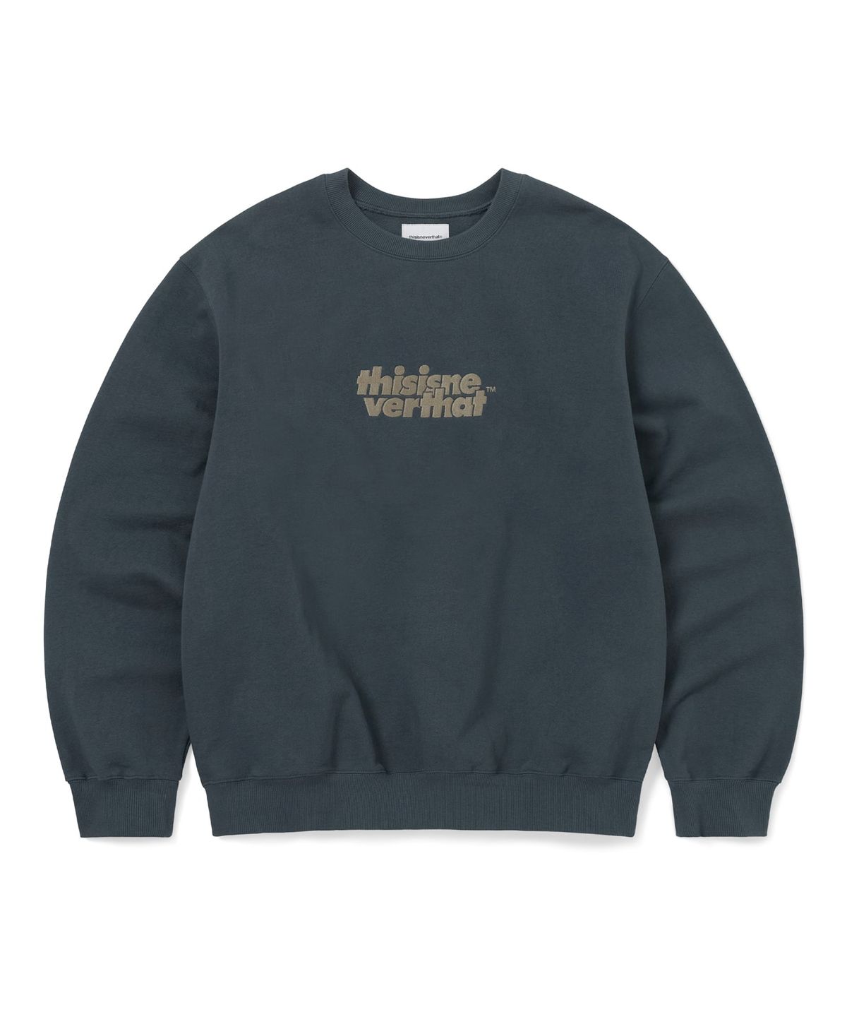 디스이즈네버댓(THISISNEVERTHAT) OL-Logo Crewneck Faded Navy