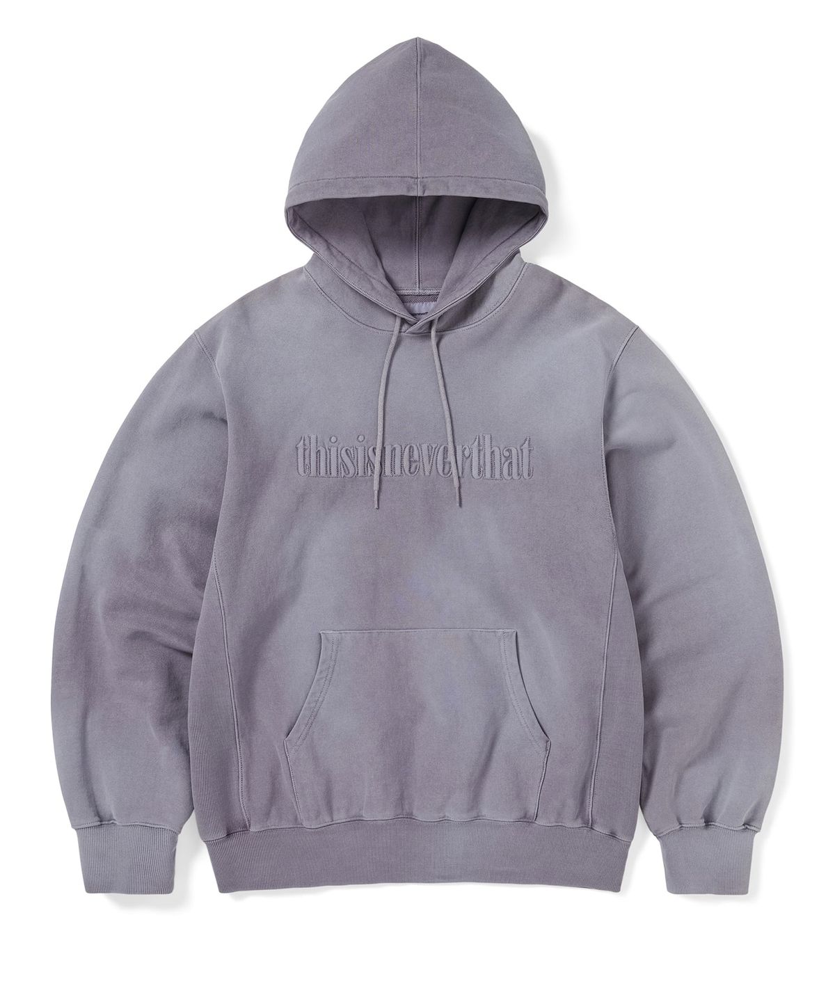 디스이즈네버댓(THISISNEVERTHAT) Overdyed Embroidery Hoodie Faded Purple