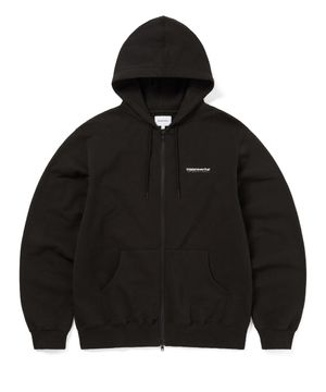 INTL. Logo Zip Up Hoodie Off Black