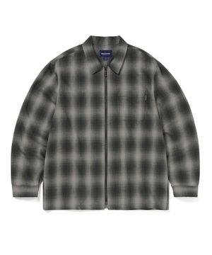 Nep Check Zip Shirt Black