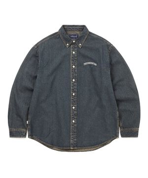 Washed Denim Shirt Dusty Mud